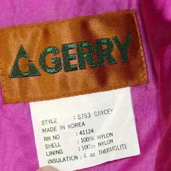VINTAGE 80s Gerry Ski Snow Coat Metallic Copper Purple Space Age Women Large - Picture 5 of 16